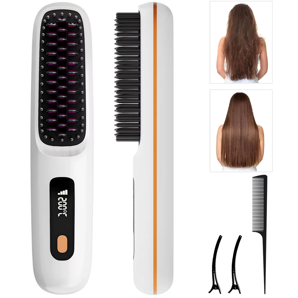 Cordless Hair Straightener Brush