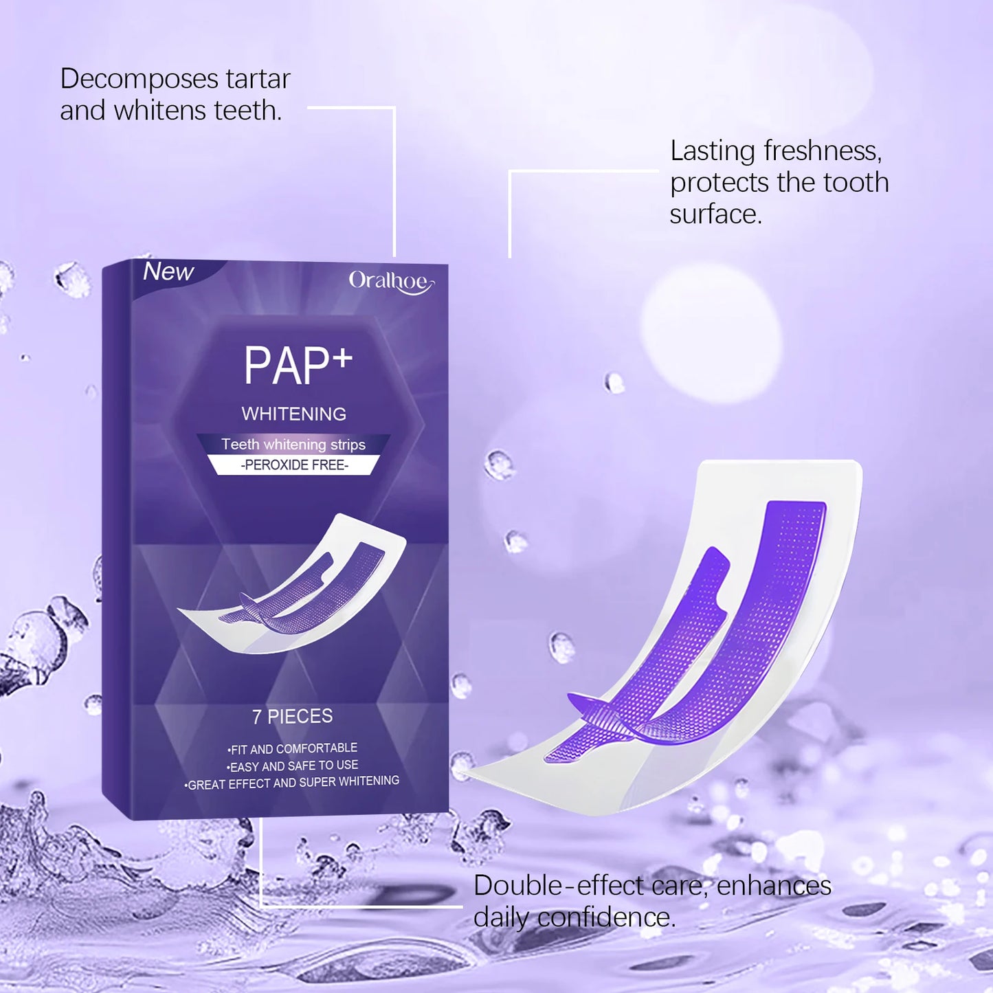 Purple Teeth Whitening Strips 