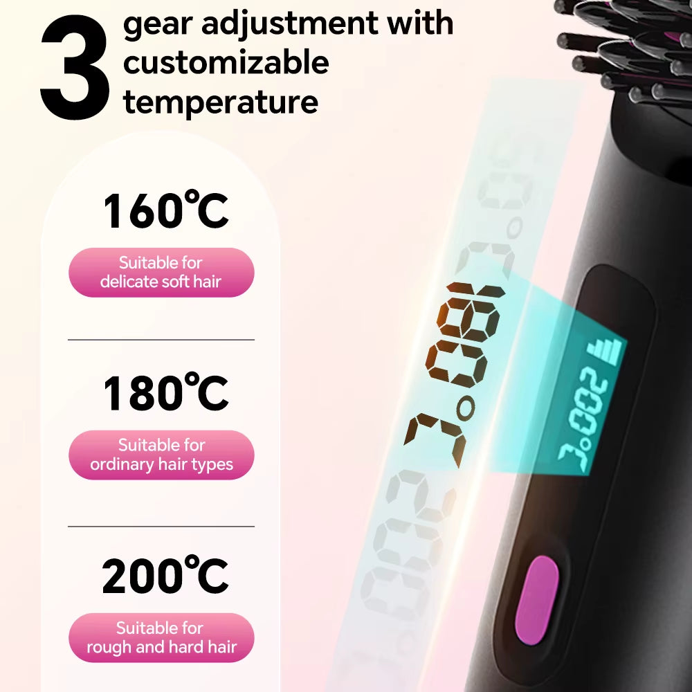 Cordless Hair Straightener Brush