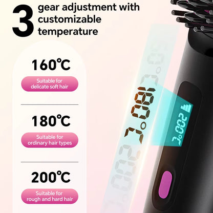 Cordless Hair Straightener Brush