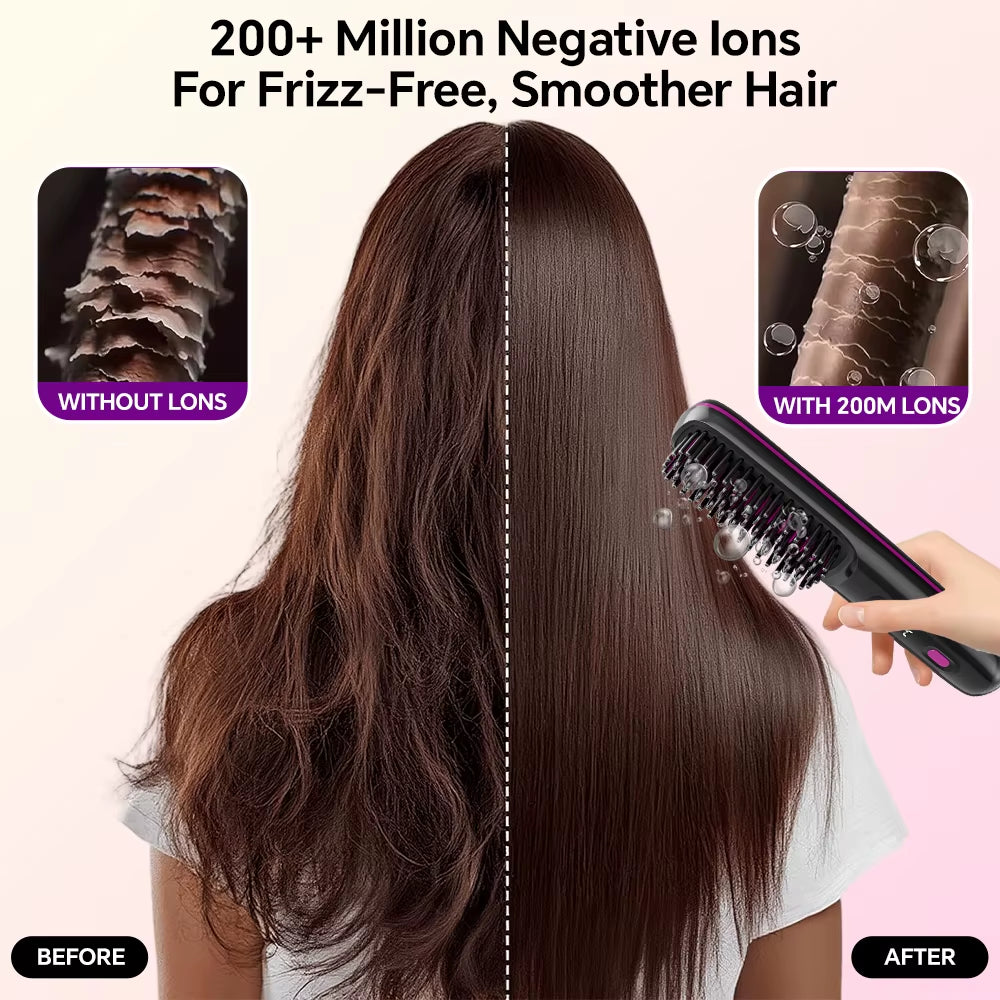 Cordless Hair Straightener Brush