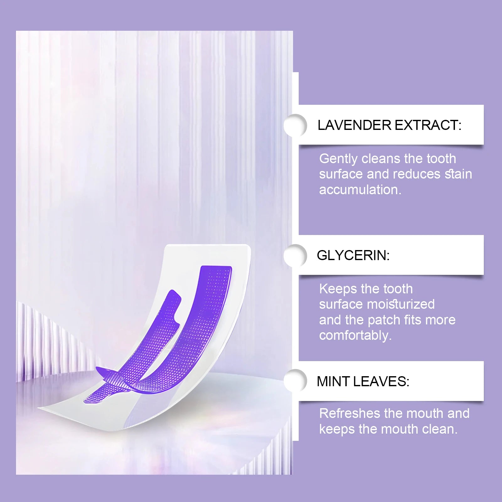 Purple Teeth Whitening Strips 