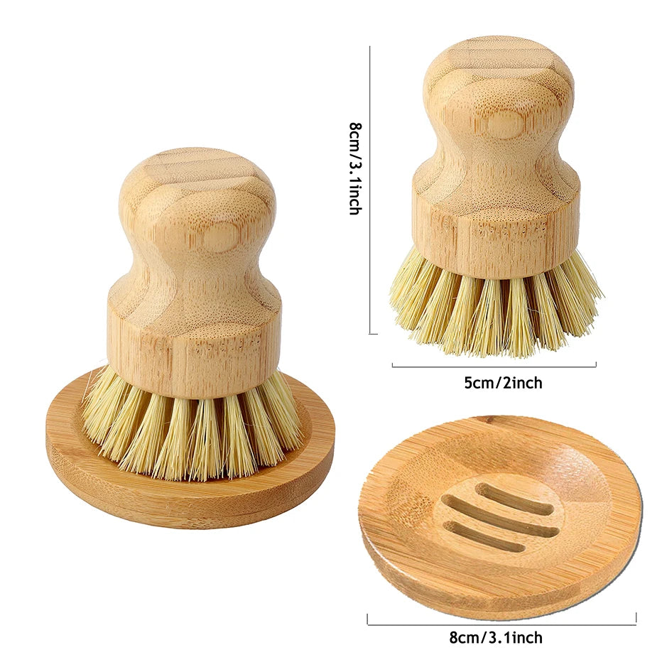 Bamboo Dish Scrub Brush 