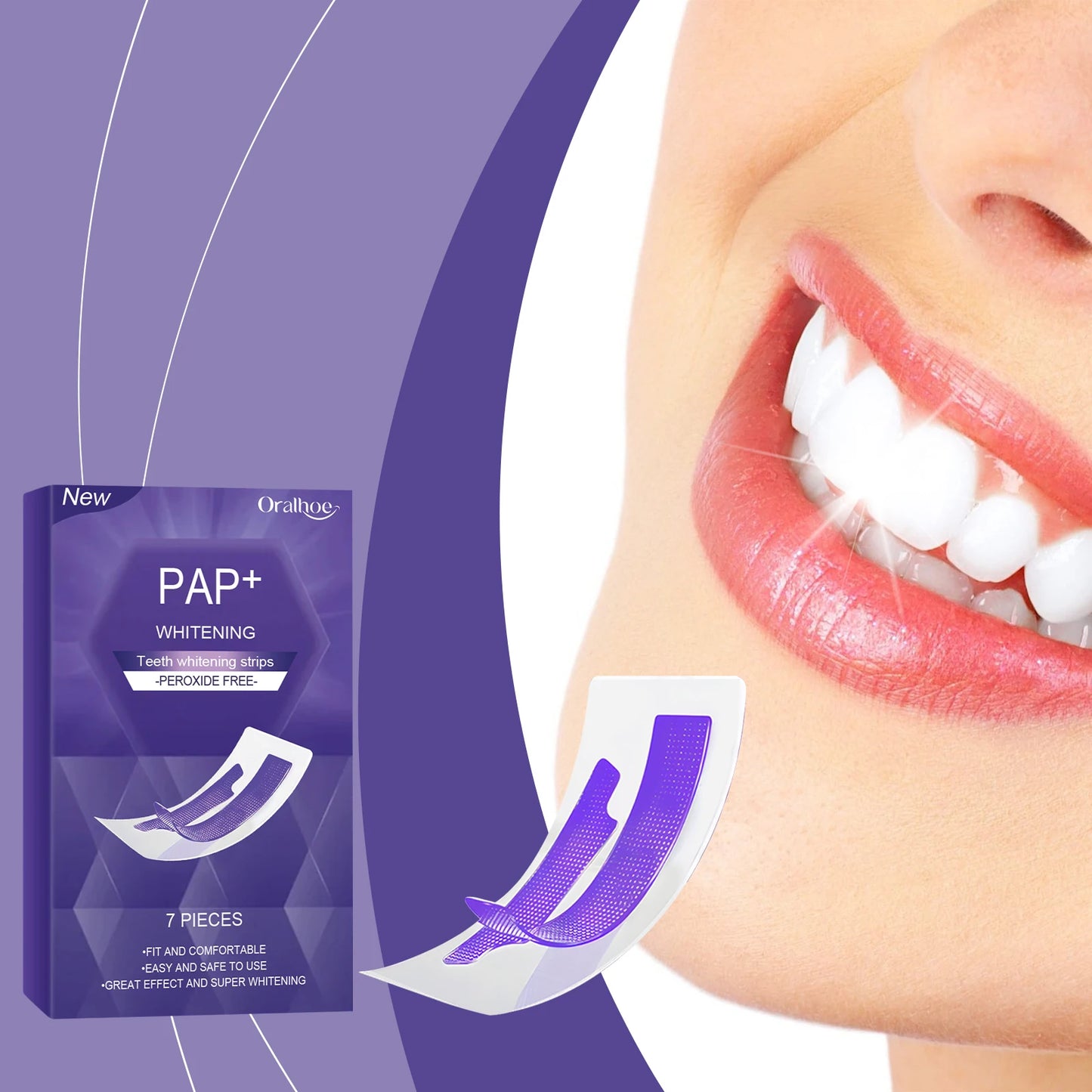 Purple Teeth Whitening Strips 