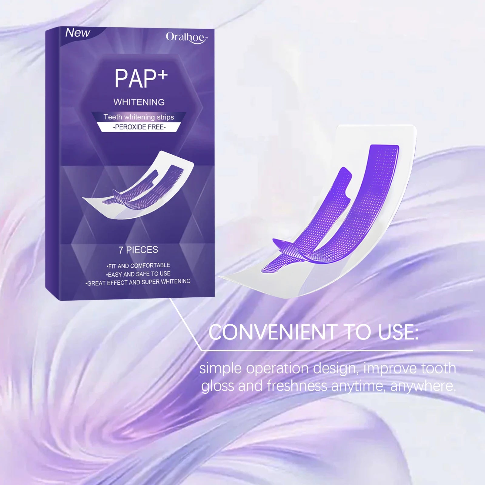 Purple Teeth Whitening Strips 