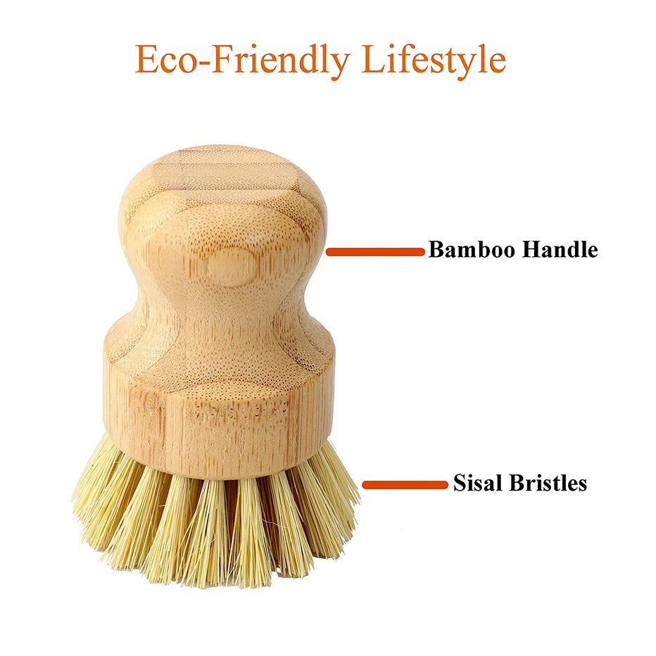 Bamboo Dish Scrub Brush 