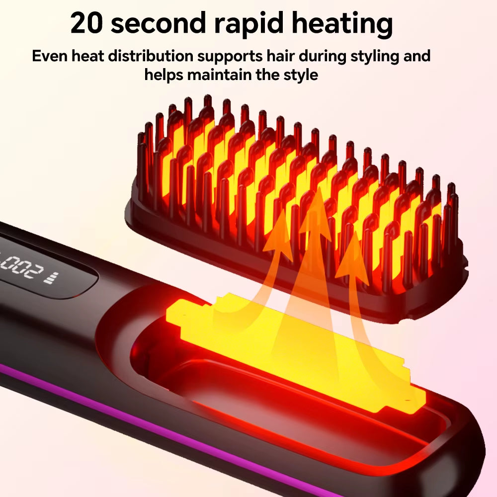 Cordless Hair Straightener Brush