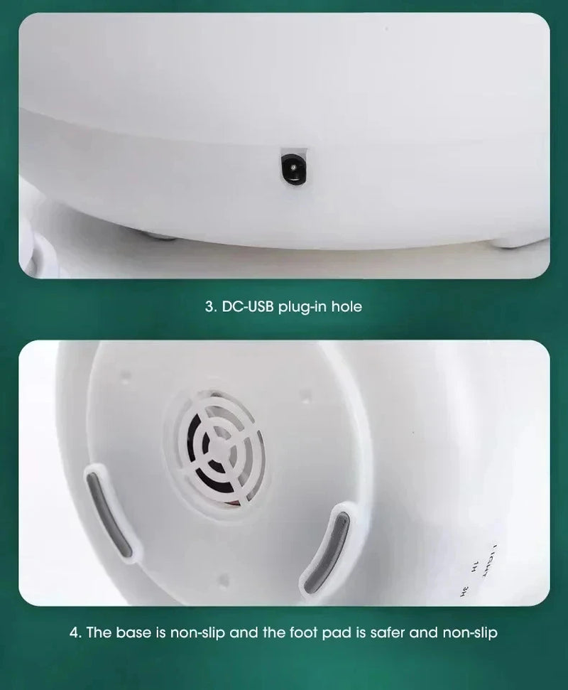 500ML Mini Humidifier USB Wood Grain Aroma Diffuser, Air Humidifier with Colorful Night Lights, Essential Oil Diffuser Machine